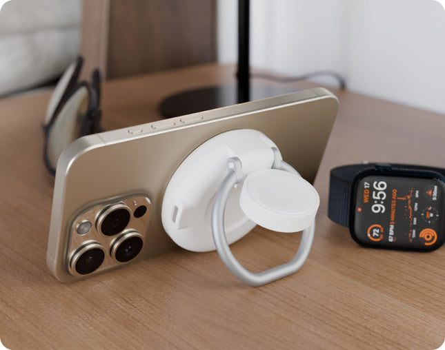 HyperJuice Qi2 2-in-1 Magnetic Charging Stand