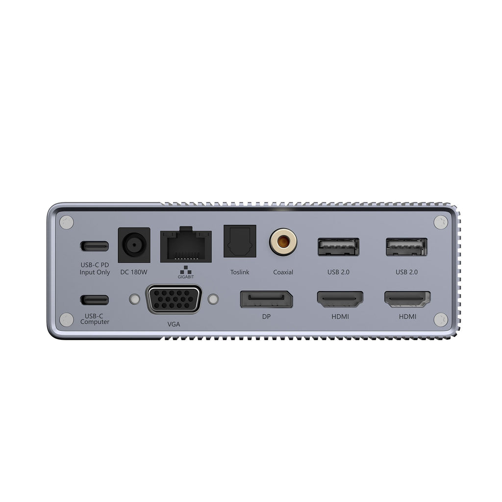 HyperDrive GEN2 18-Port USB-C Docking Station + 180W Power Adapter Bundle