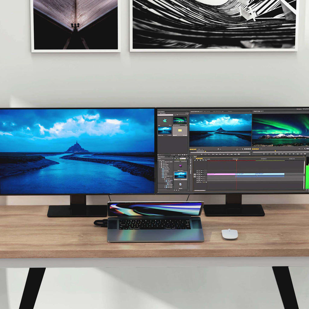 HyperDrive 4K Multi-Display Docking Station For 13”-14” MacBook Pro