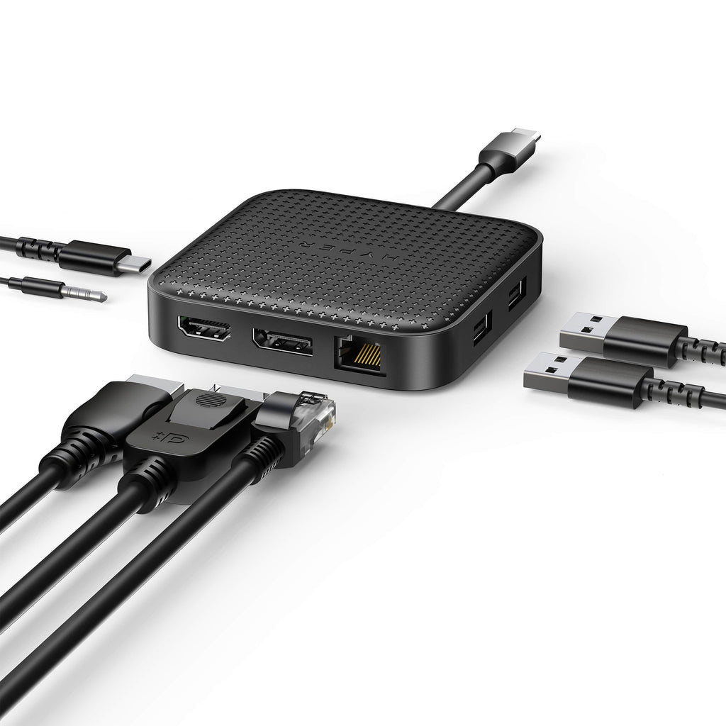 Desktop Anywhere HyperDrive Dual Monitor USB4 Mobile Dock and Cable Bundle