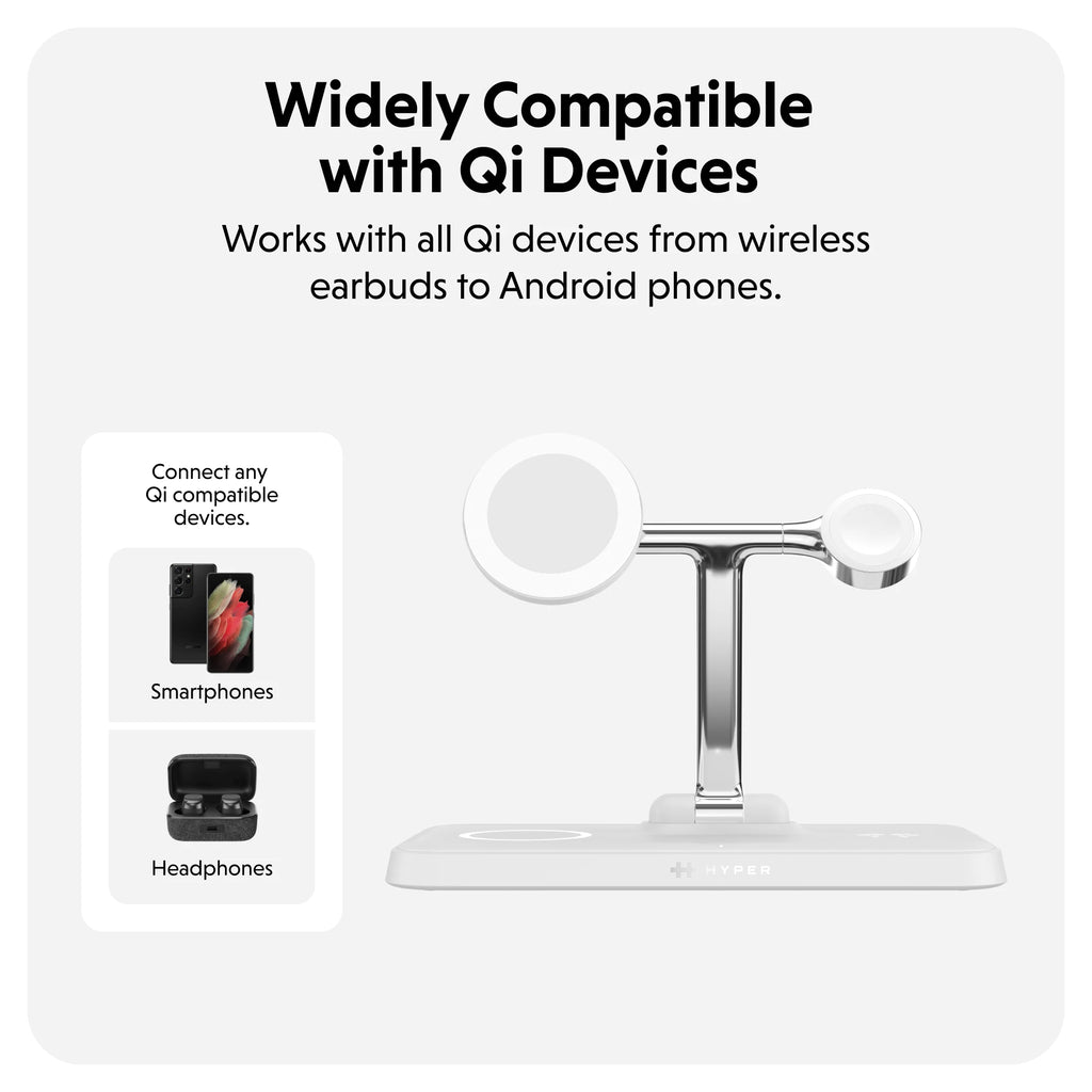 HyperJuice Next Qi2 4-in-1 Magnetic Charging Stand