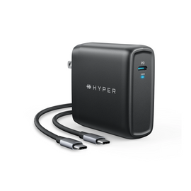 The HyperJuice 100W USB-C Charger with USB-C Cable is a compact and powerful charging solution. It delivers fast charging speeds for laptops, smartphones, tablets, and more. 